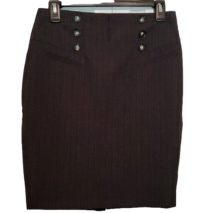 NWOT A. Byer Women's Black Pinstripe Pencil Skirt Size 3